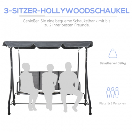 Hollywoodschaukel 3- Sitzer