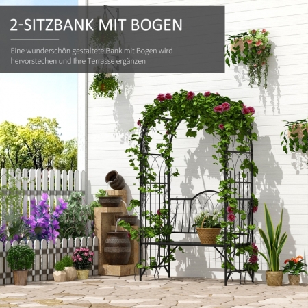 Garten Pflanzbogen mit Sitzbank